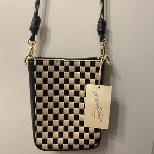 Universal Thread Black & Tan Checkered Crossbody Bag - NWT